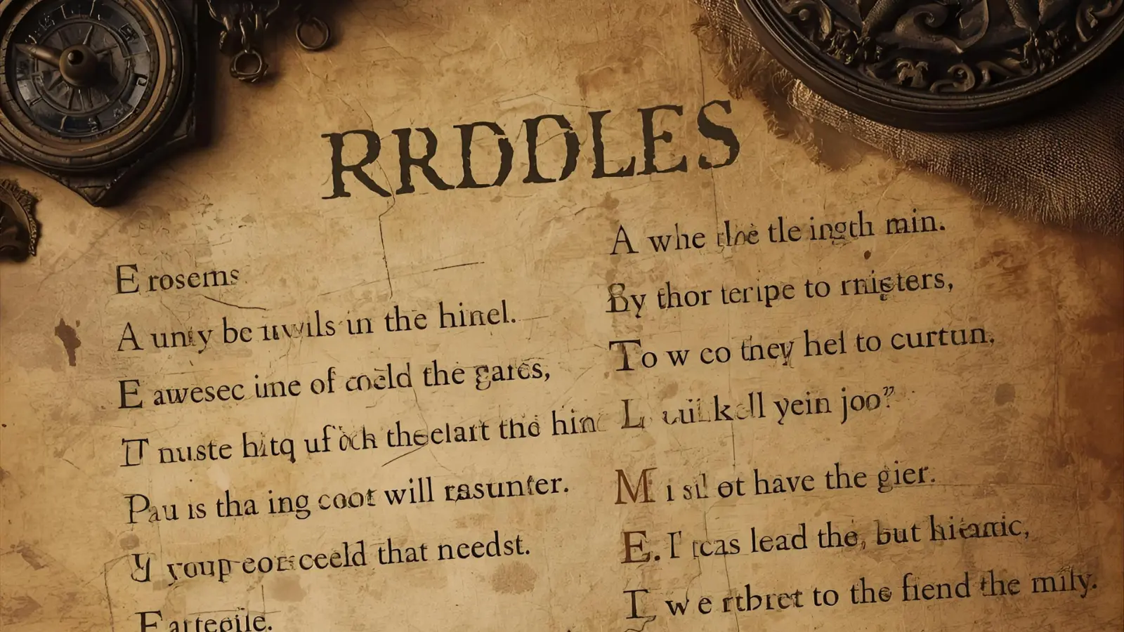 Riddles for Treasure Hunt Game