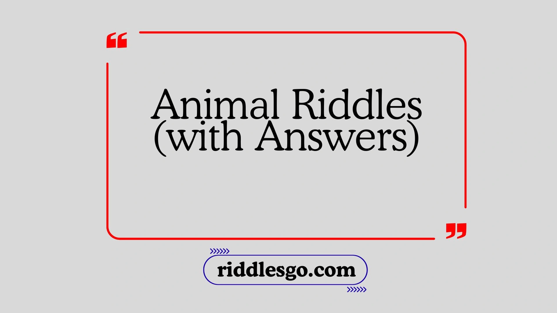 Animal Riddles with Answers