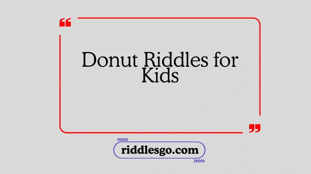 Donut Riddles for Kids