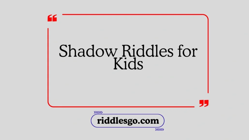 Shadow Riddles for Kids