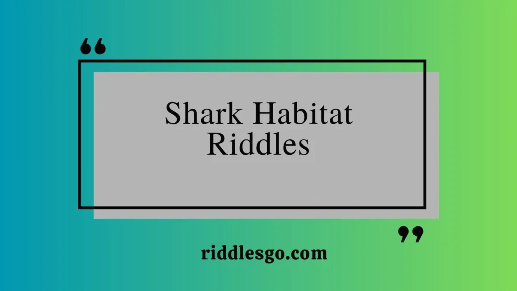 Shark Habitat Riddles