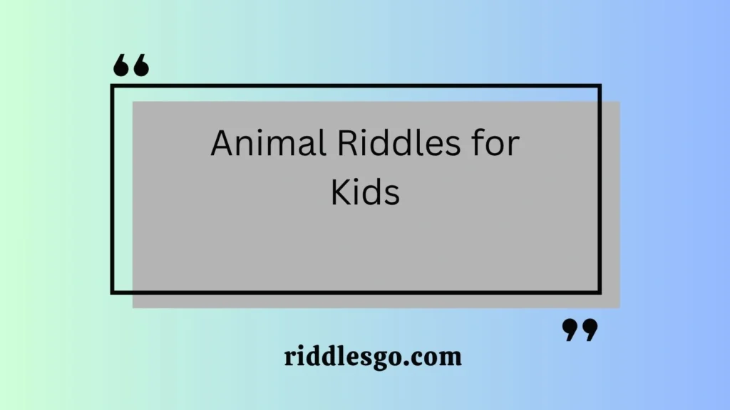Animal Riddles for Kids