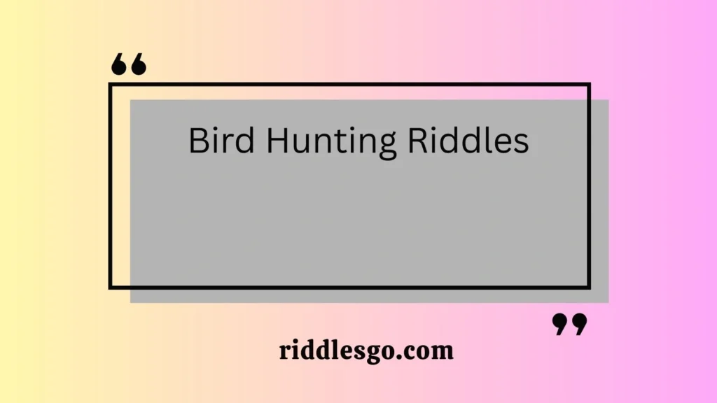 Bird Hunting Riddles
