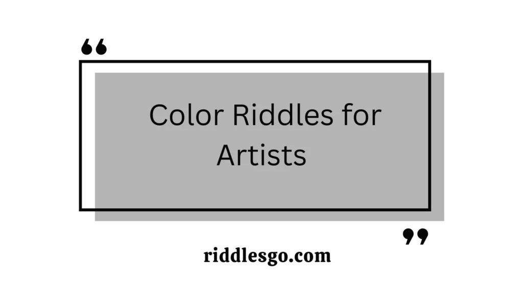 Color Riddles for Artists