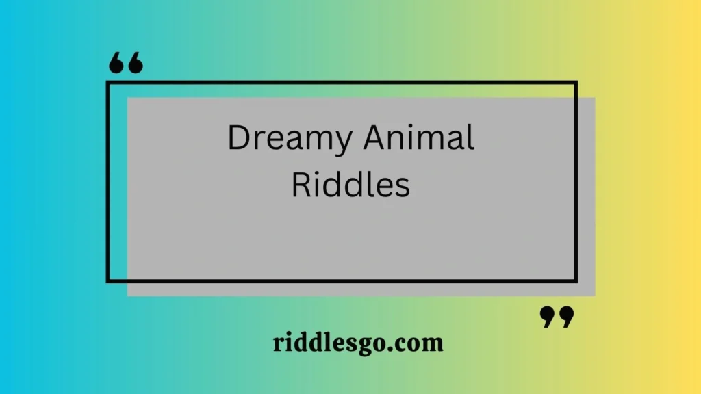 Dreamy Animal Riddles