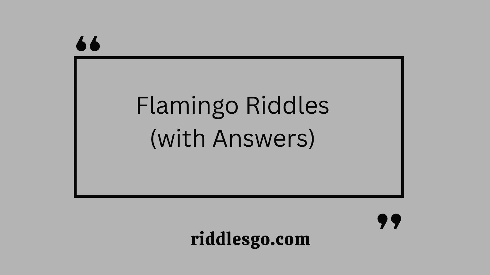 Flamingo Riddles (with Answers)