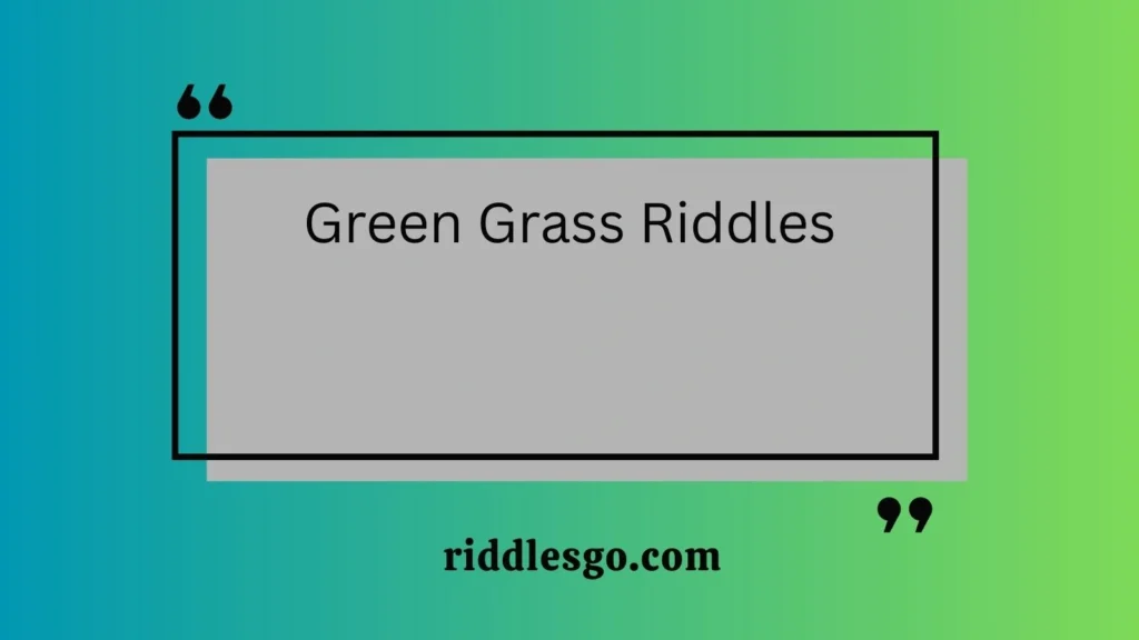 Green Grass Riddles