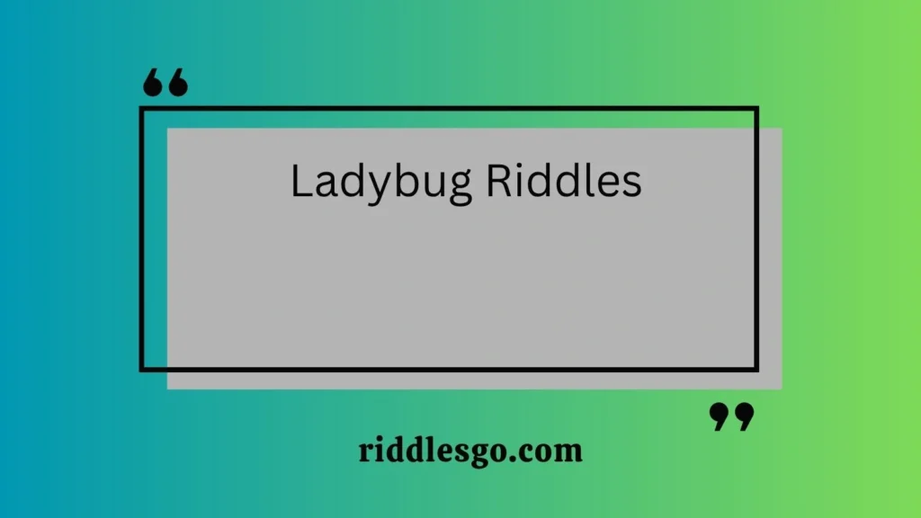  Ladybug Riddles