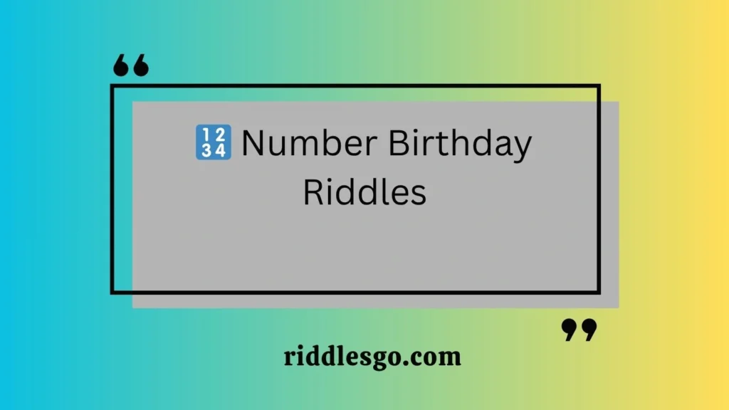 Number Birthday Riddles