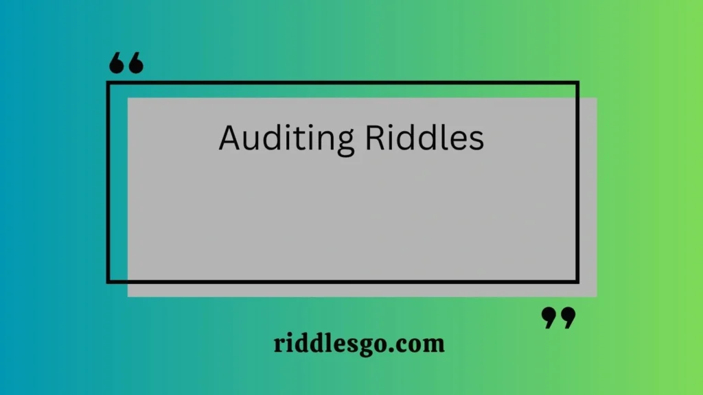 Auditing Riddles