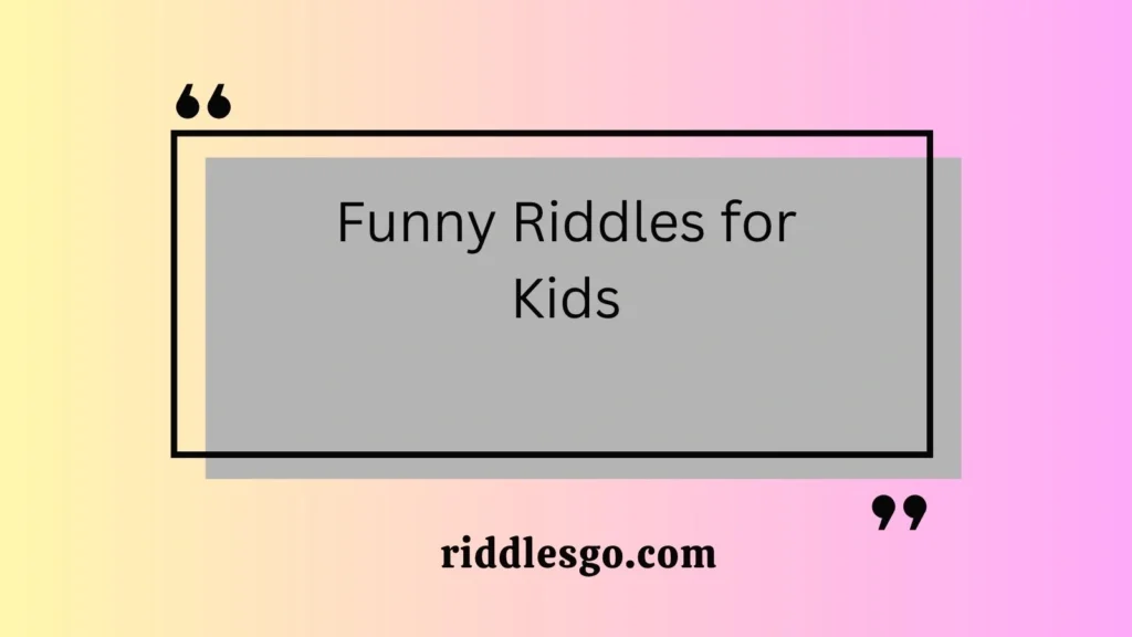 Food Riddles for Kids