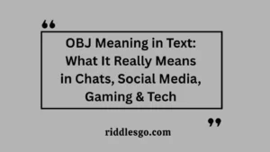 OBJ Meaning in Text: What It Really Means in Chats, Social Media, Gaming & Tech