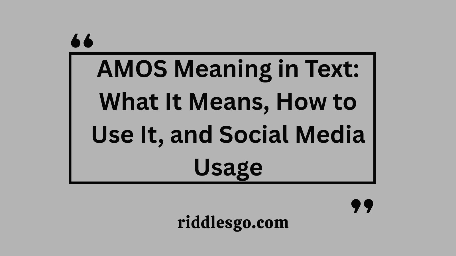 AMOS Meaning in Text: What It Means, How to Use It, and Social Media Usage