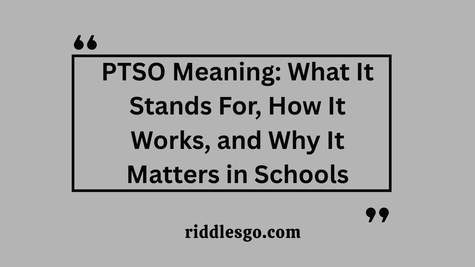 PTSO Meaning: What It Stands For, How It Works, and Why It Matters in Schools