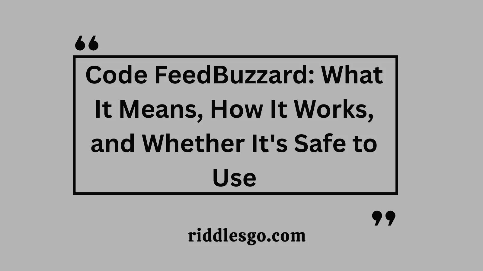 Code FeedBuzzard: What It Means, How It Works, and Whether It's Safe to Use
