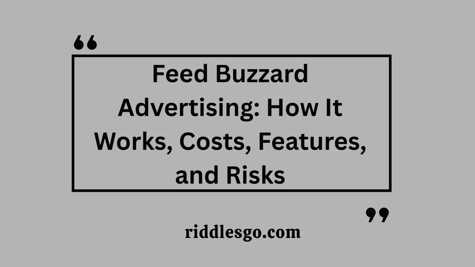 Feed Buzzard Advertising: How It Works, Costs, Features, and Risks